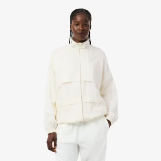 Oversized-Trainingsjacke aus Leinen-Blend Oversized-Trainingsjacke aus Leinen-Blend
