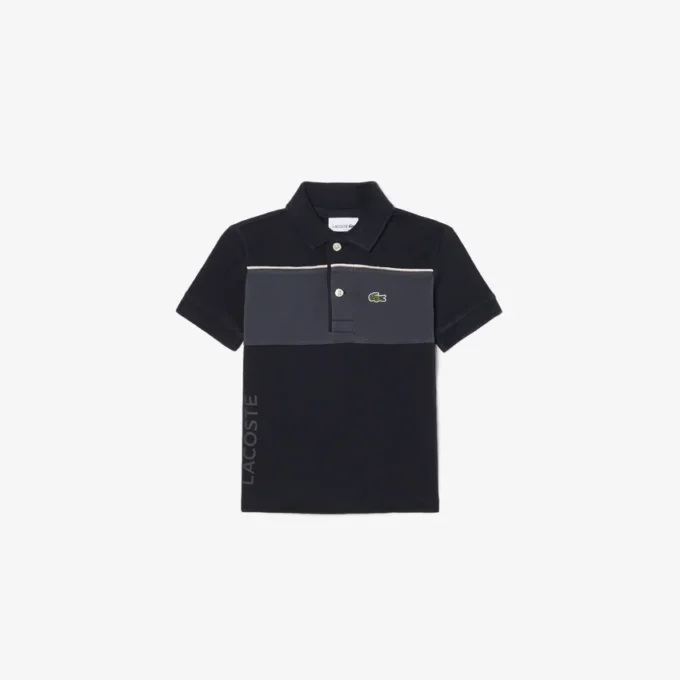 Petit Piqué Poloshirt mit Farbblock-Design Petit Piqué Poloshirt mit Farbblock-Design