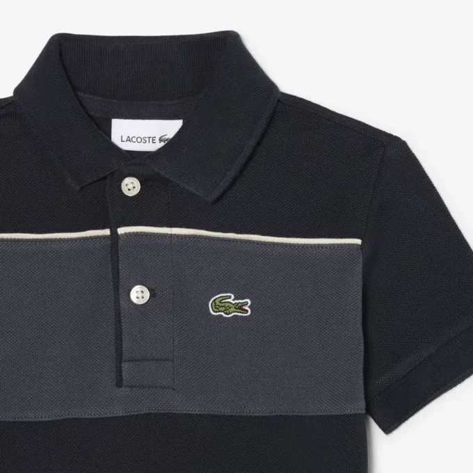 Petit Piqué Poloshirt mit Farbblock-Design Petit Piqué Poloshirt mit Farbblock-Design