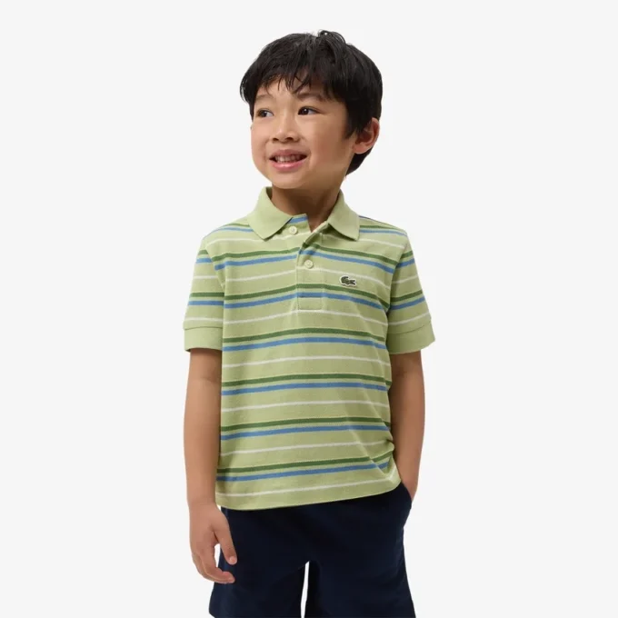 Petit Piqué-Poloshirt mit Kontraststreifen Petit Piqué-Poloshirt mit Kontraststreifen