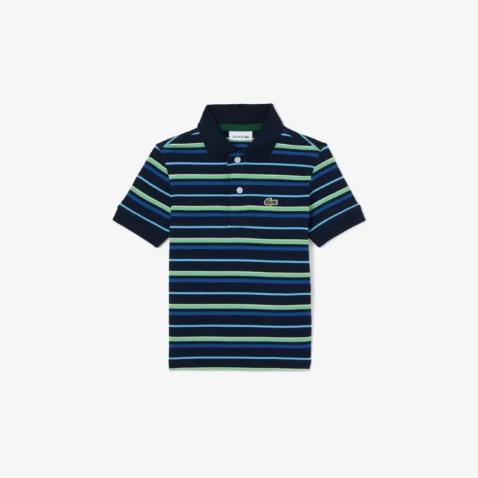 Petit Piqué-Poloshirt mit Kontraststreifen Petit Piqué-Poloshirt mit Kontraststreifen