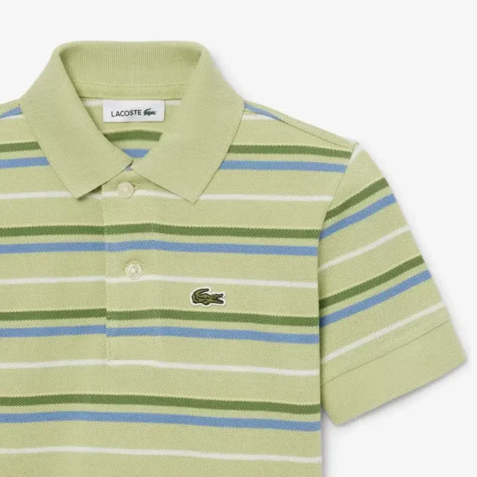 Petit Piqué-Poloshirt mit Kontraststreifen Petit Piqué-Poloshirt mit Kontraststreifen