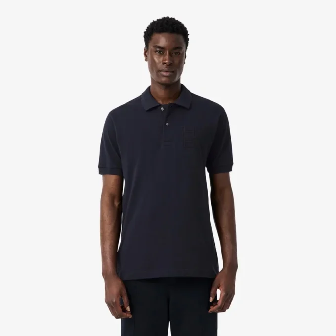 Petit-Piqué-Poloshirt mit Stickerei im klassischen Schnitt Petit-Piqué-Poloshirt mit Stickerei im klassischen Schnitt