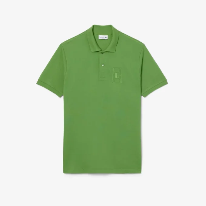 Petit-Piqué-Poloshirt mit Stickerei im klassischen Schnitt Petit-Piqué-Poloshirt mit Stickerei im klassischen Schnitt