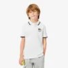 Petit Piqua Polo für Jungen mit gestreiftem Kragen Petit Piqua Polo für Jungen mit gestreiftem Kragen