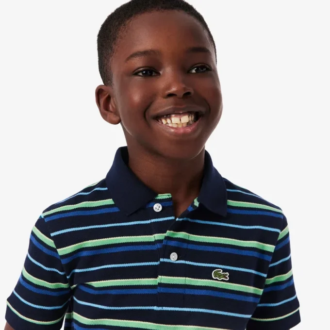 Petit Piqua Poloshirt für Jungen mit Kontraststreifen Petit Piqua Poloshirt für Jungen mit Kontraststreifen