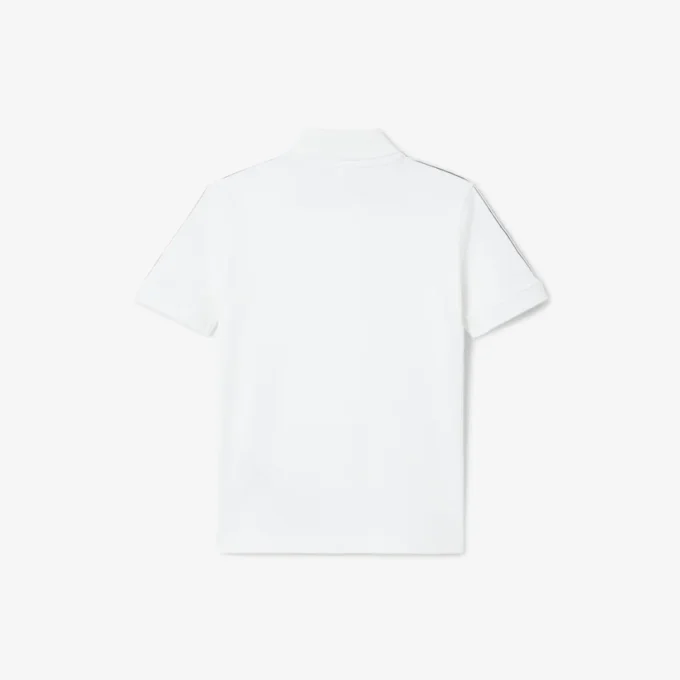 Pima-Baumwoll-Poloshirt mit Markenstreifen Pima-Baumwoll-Poloshirt mit Markenstreifen