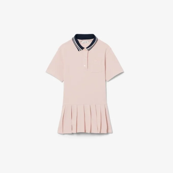Plisseerock-Piqué-Polokleid Plisseerock-Piqué-Polokleid