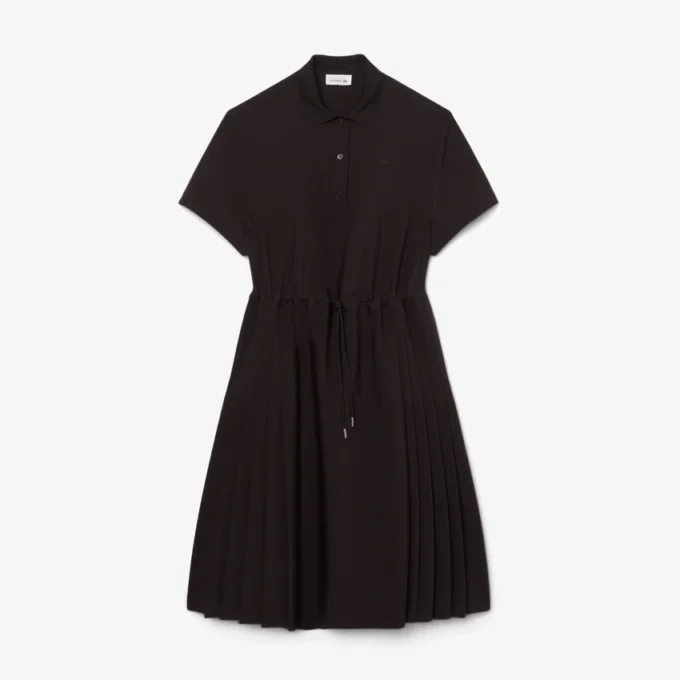 Polo-Kleid aus Wollmischung mit Plissee Polo-Kleid aus Wollmischung mit Plissee