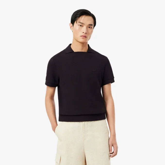 Polohemd aus Baumwolljacquard mit Regular Fit Polohemd aus Baumwolljacquard mit Regular Fit