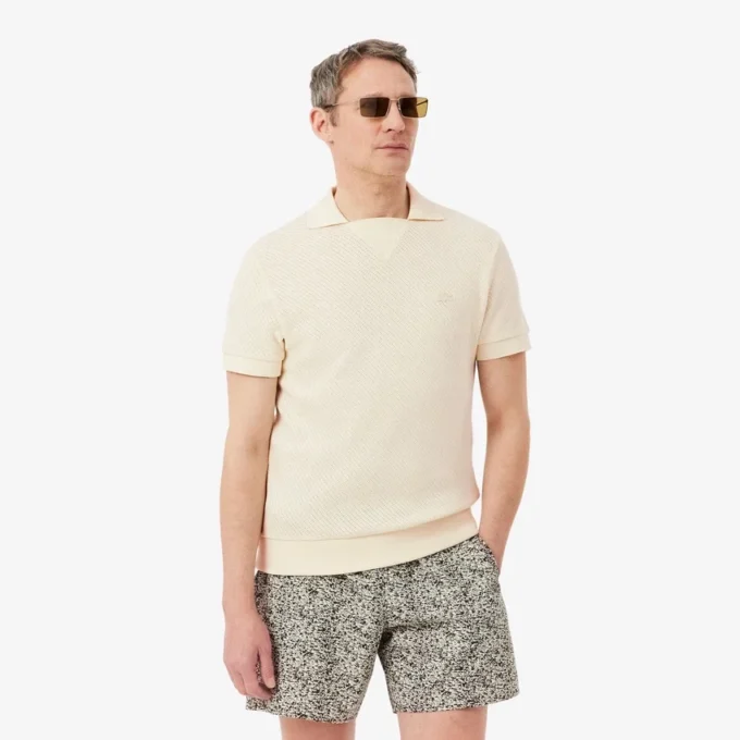 Polohemd aus Baumwolljacquard mit Regular Fit Polohemd aus Baumwolljacquard mit Regular Fit