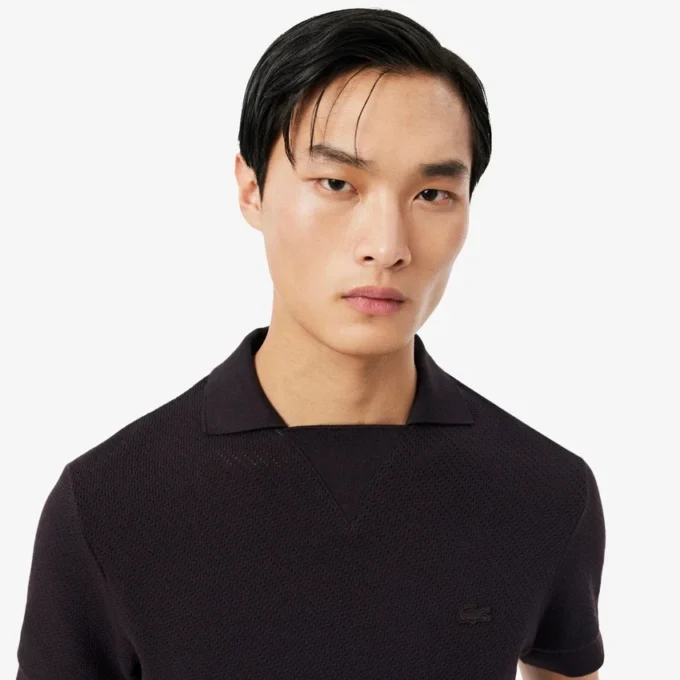 Polohemd aus Baumwolljacquard mit Regular Fit Polohemd aus Baumwolljacquard mit Regular Fit