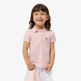 Polohemd für Mädchen mit gewelltem Kragen Polohemd für Mädchen mit gewelltem Kragen