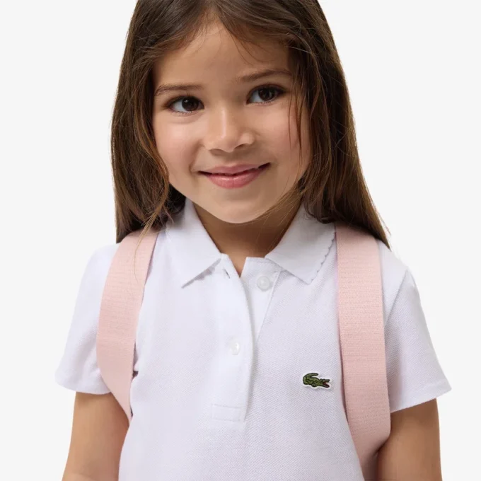 Polohemd für Mädchen mit gewelltem Kragen Polohemd für Mädchen mit gewelltem Kragen
