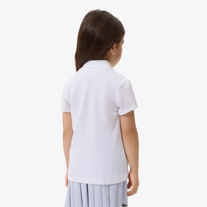Polohemd für Mädchen mit gewelltem Kragen Polohemd für Mädchen mit gewelltem Kragen