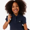 Polohemd für Mädchen mit gewelltem Kragen Polohemd für Mädchen mit gewelltem Kragen