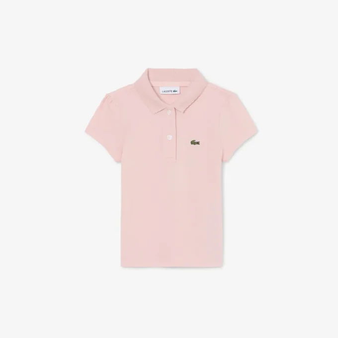 Polohemd für Mädchen mit gewelltem Kragen Polohemd für Mädchen mit gewelltem Kragen
