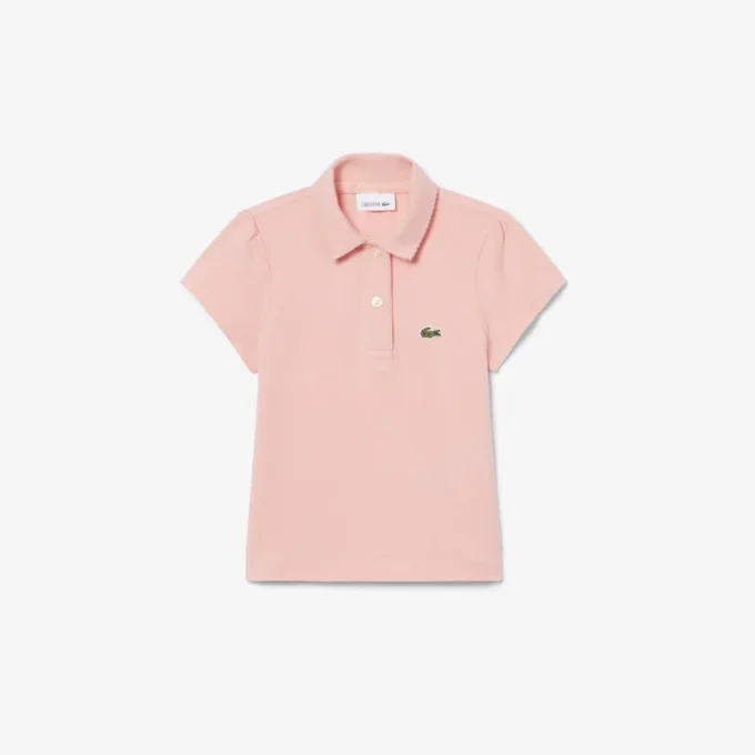 Polohemd für Mädchen mit gewelltem Kragen Polohemd für Mädchen mit gewelltem Kragen