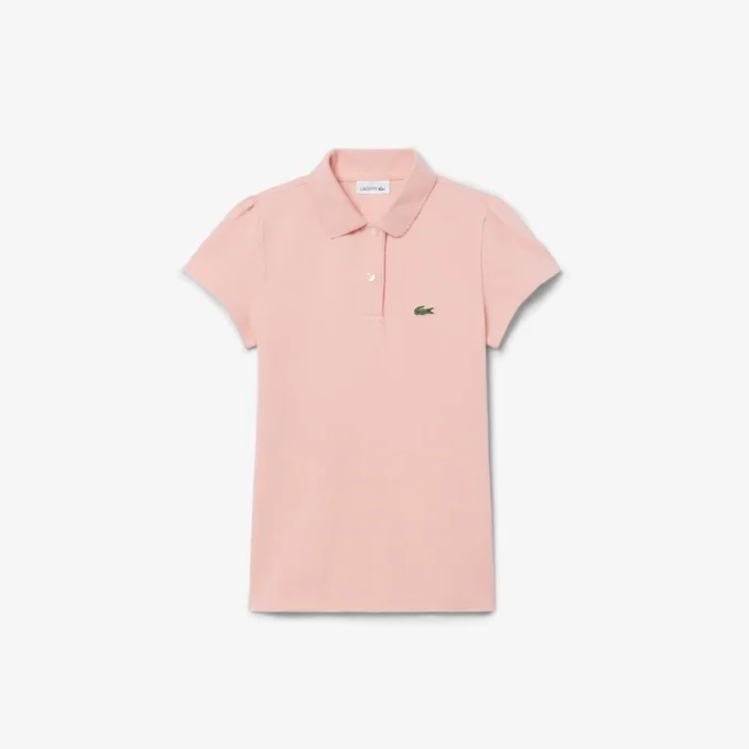 Polohemd für Mädchen mit gewelltem Kragen Polohemd für Mädchen mit gewelltem Kragen