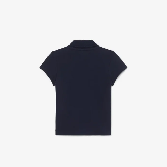 Polohemd für Mädchen mit gewelltem Kragen Polohemd für Mädchen mit gewelltem Kragen