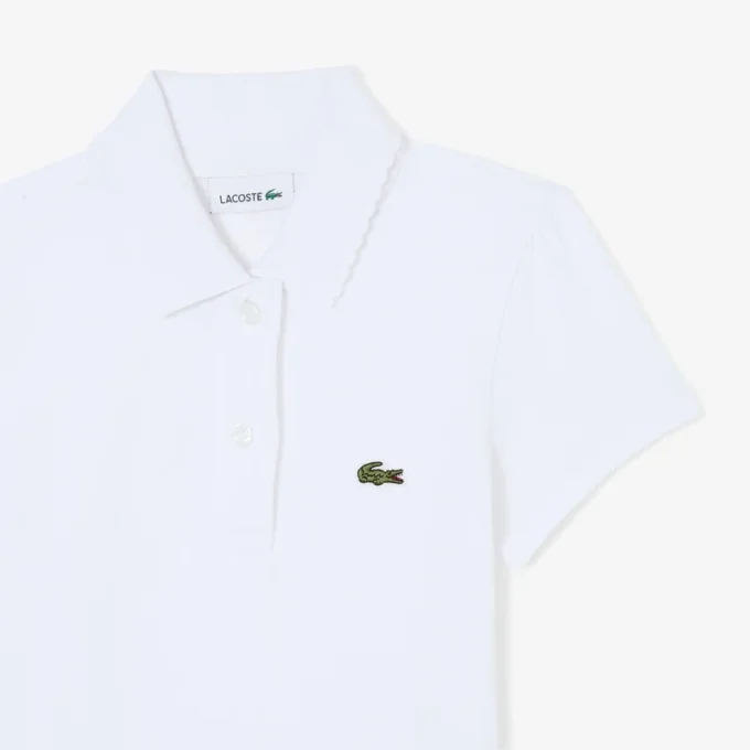 Polohemd für Mädchen mit gewelltem Kragen Polohemd für Mädchen mit gewelltem Kragen