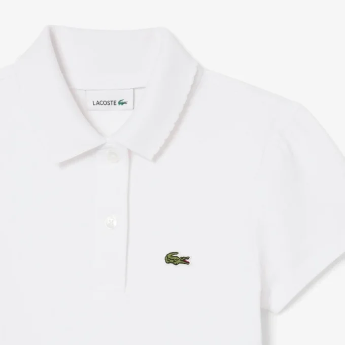 Polohemd für Mädchen mit gewelltem Kragen Polohemd für Mädchen mit gewelltem Kragen