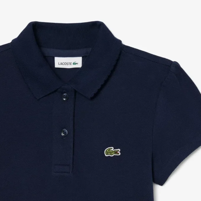 Polohemd für Mädchen mit gewelltem Kragen Polohemd für Mädchen mit gewelltem Kragen