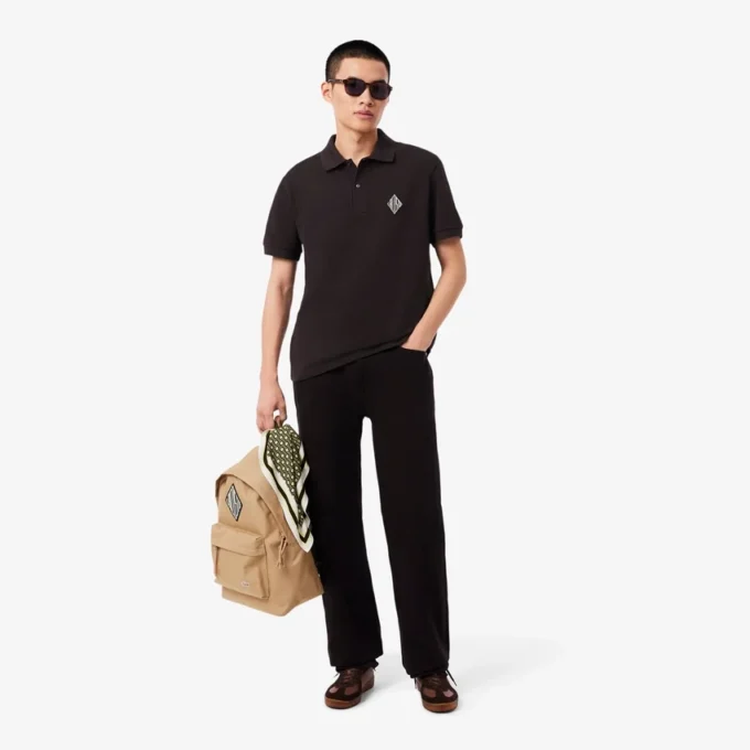Polohemd mit klassischer Passform und Emblem-Akzent Polohemd mit klassischer Passform und Emblem-Akzent