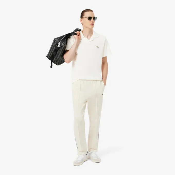 Poloshirts aus Baumwolle und Leinen in klassischer Passform Poloshirts aus Baumwolle und Leinen in klassischer Passform