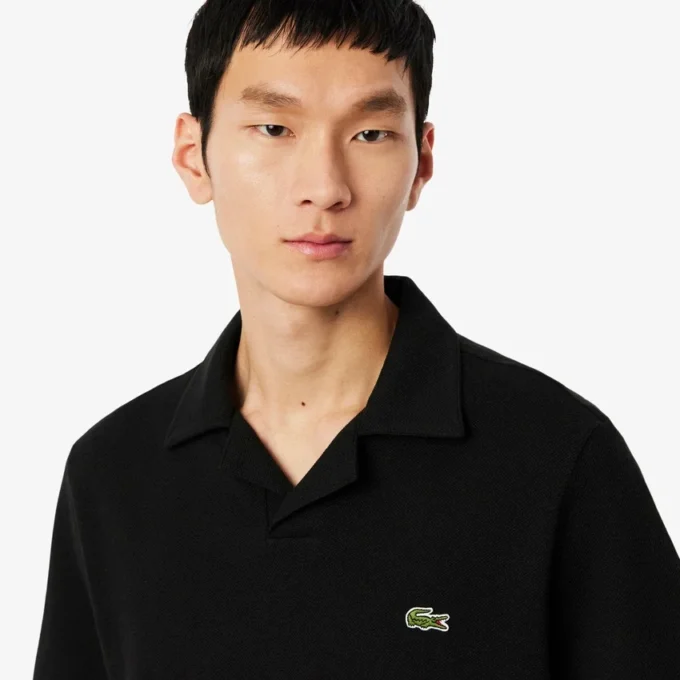 Poloshirts aus Baumwolle und Leinen in klassischer Passform Poloshirts aus Baumwolle und Leinen in klassischer Passform