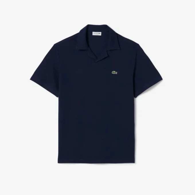 Poloshirts aus Baumwolle und Leinen in klassischer Passform Poloshirts aus Baumwolle und Leinen in klassischer Passform