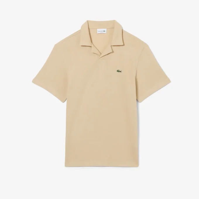 Poloshirts aus Baumwolle und Leinen in klassischer Passform Poloshirts aus Baumwolle und Leinen in klassischer Passform