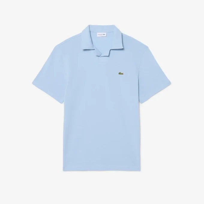 Poloshirts aus Baumwolle und Leinen in klassischer Passform Poloshirts aus Baumwolle und Leinen in klassischer Passform