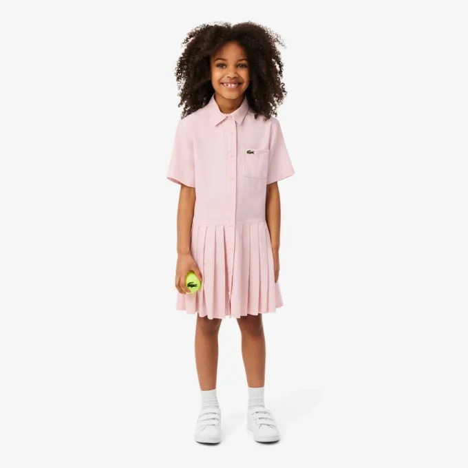 Popeline-Plisseerock-Hemdkleid Popeline-Plisseerock-Hemdkleid