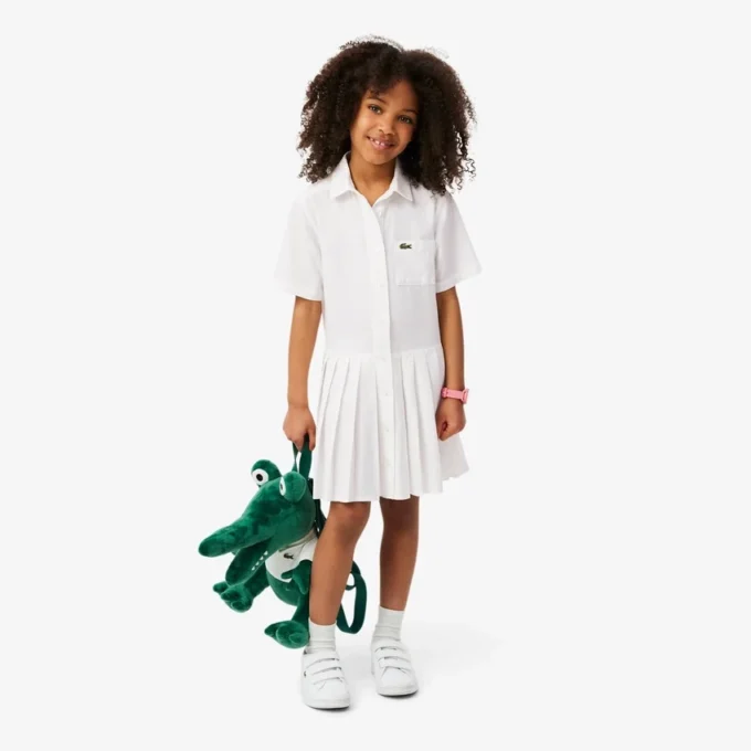 Popeline-Plisseerock-Hemdkleid Popeline-Plisseerock-Hemdkleid