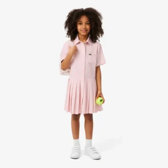 Popeline-Plisseerock-Hemdkleid