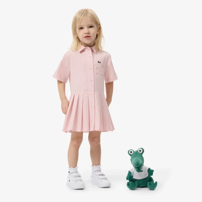 Popeline-Plisseerock-Shirtkleid Popeline-Plisseerock-Shirtkleid