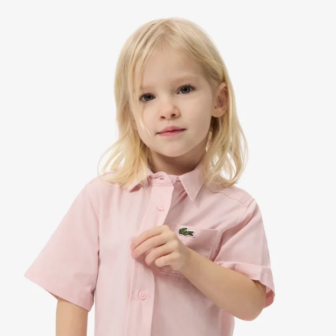 Popeline-Plisseerock-Shirtkleid Popeline-Plisseerock-Shirtkleid
