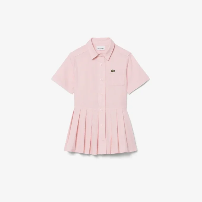 Popeline-Plisseerock-Shirtkleid Popeline-Plisseerock-Shirtkleid