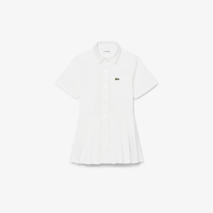 Popeline-Plisseerock-Shirtkleid Popeline-Plisseerock-Shirtkleid