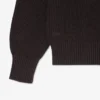 Pullover mit Perlen-Rippenstrick und Emblem Pullover mit Perlen-Rippenstrick und Emblem