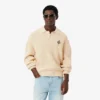 Pullover mit Perlenrippenkragen und Emblem für Poloshirts Pullover mit Perlenrippenkragen und Emblem für Poloshirts
