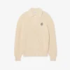 Pullover mit Perlenrippenkragen und Emblem für Poloshirts Pullover mit Perlenrippenkragen und Emblem für Poloshirts