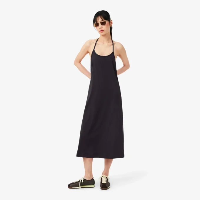 Rückenfreies Maxikleid mit Trägern Rückenfreies Maxikleid mit Trägern