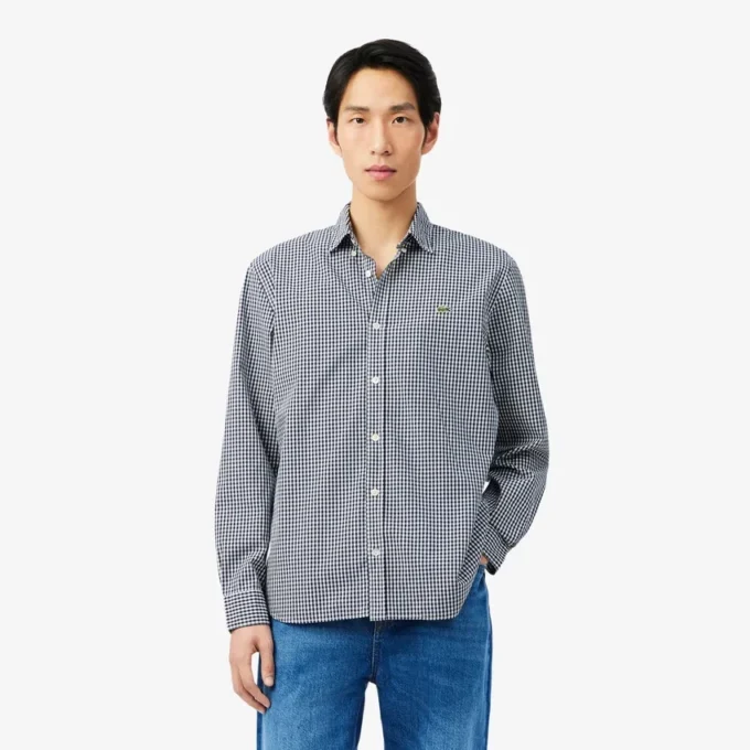 Regular Fit Kariertes Popeline-Hemd Regular Fit Kariertes Popeline-Hemd