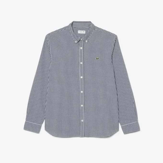 Regular Fit Kariertes Popeline-Hemd Regular Fit Kariertes Popeline-Hemd