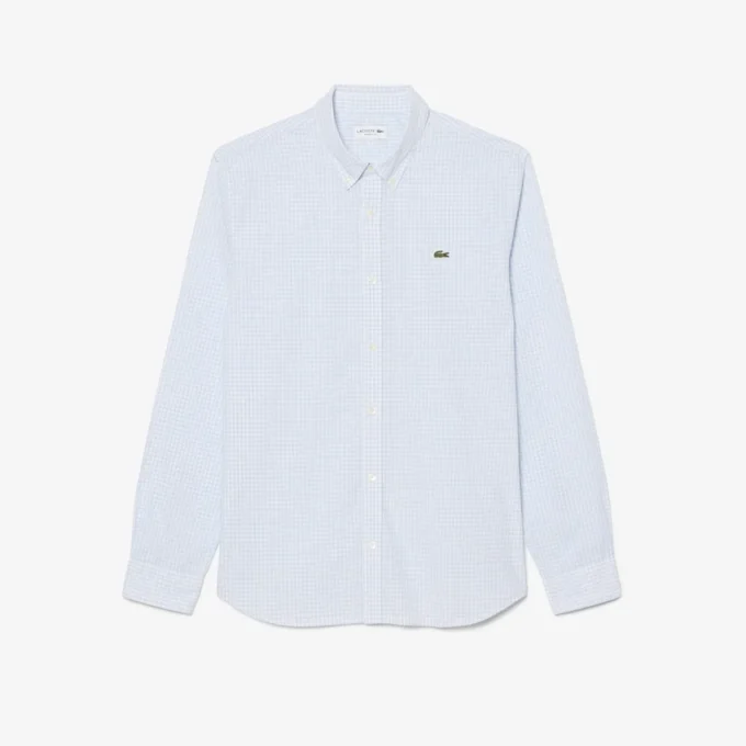 Regular Fit Kariertes Popeline-Hemd Regular Fit Kariertes Popeline-Hemd