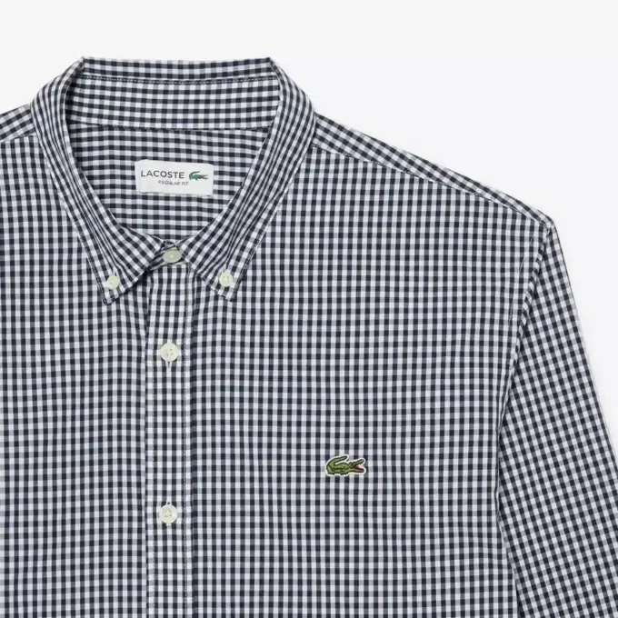 Regular Fit Kariertes Popeline-Hemd Regular Fit Kariertes Popeline-Hemd