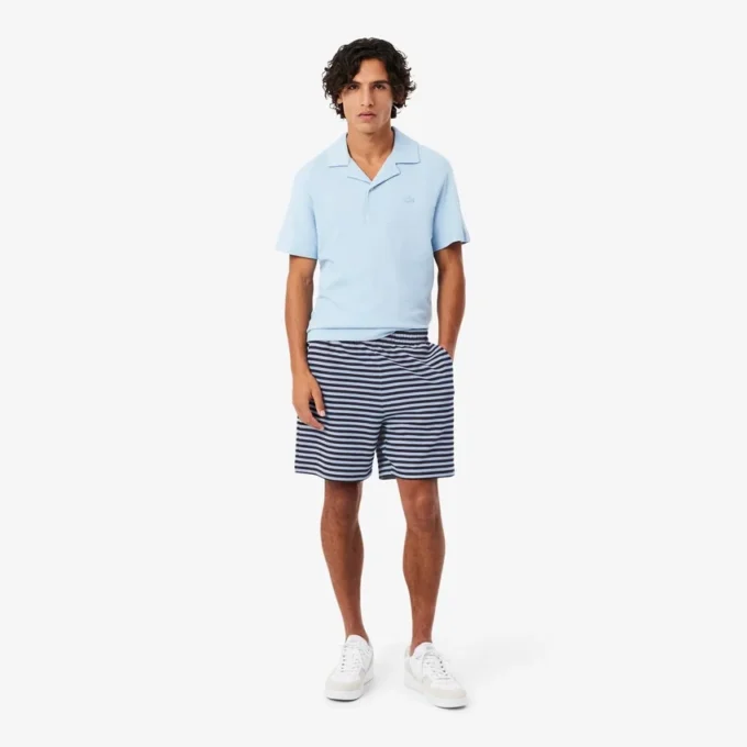 Regular-Fit-Shorts aus gestreifter Baumwolle Regular-Fit-Shorts aus gestreifter Baumwolle
