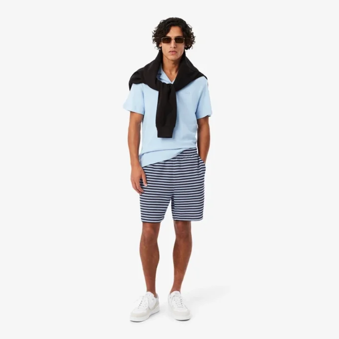 Regular-Fit-Shorts aus gestreifter Baumwolle Regular-Fit-Shorts aus gestreifter Baumwolle